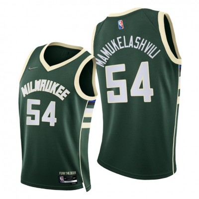 Nike Milwaukee Bucks #54 Sandro Mamukelashvili Youth 2021-22 75th Diamond Anniversary NBA Jersey Green